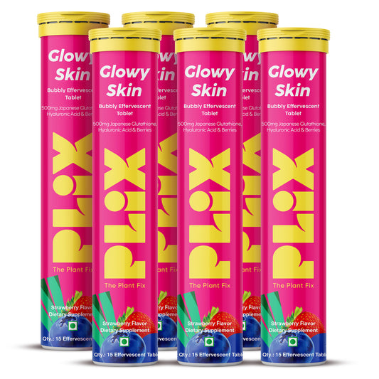  Glowy Skin Effervescent with 500mg Glutathione 