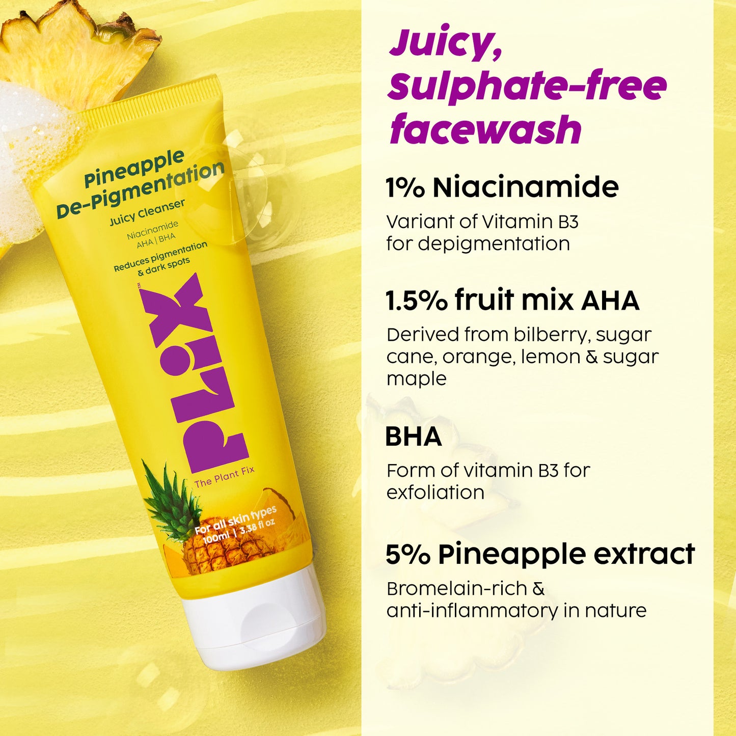 Pineapple De-Pigmentation Face Serum with 2% Alpha Arbutin