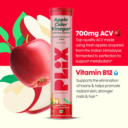 Apple Cider Vinegar Effervescent with 700mg ACV 12 Pack